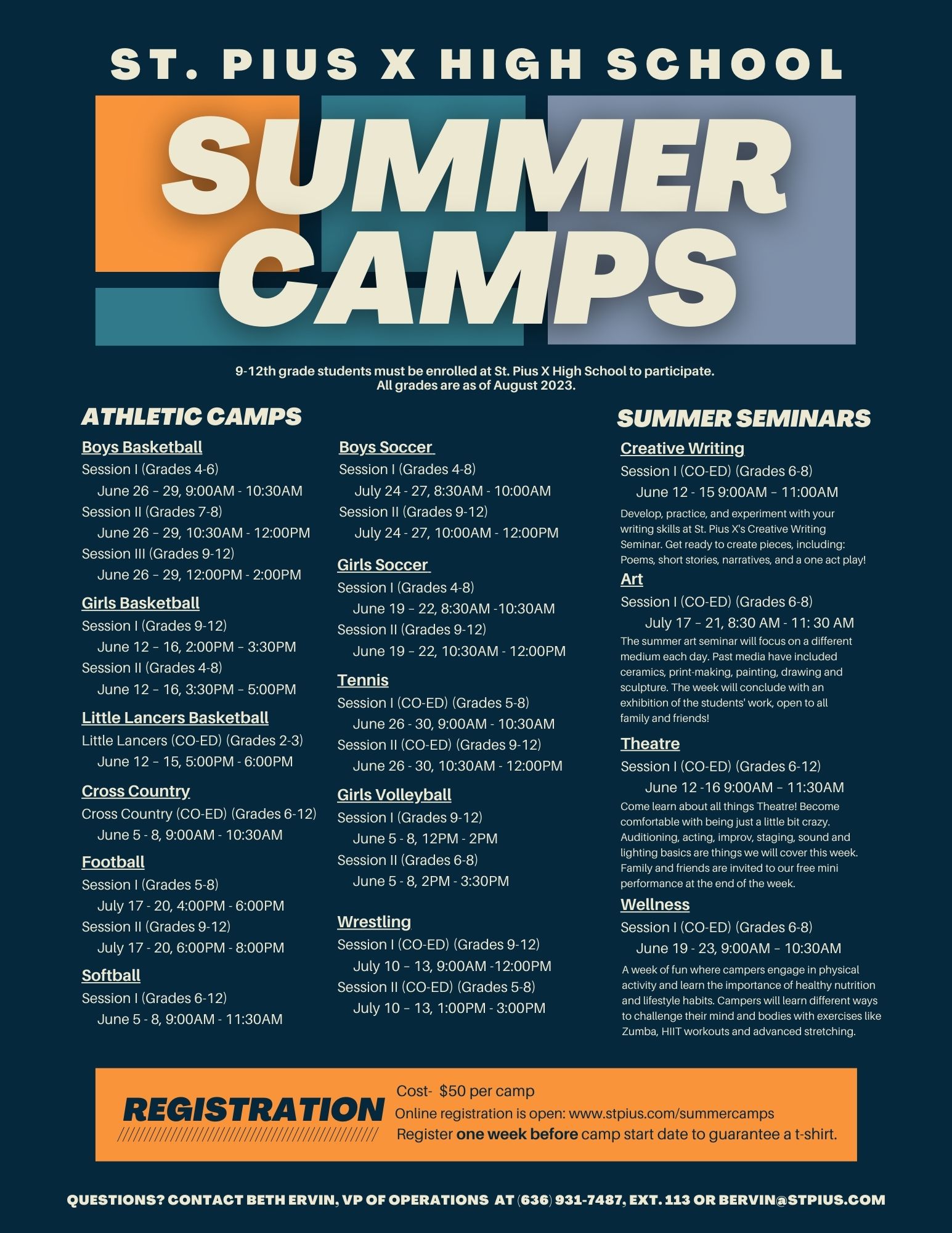 St. Pius X Summer Camps