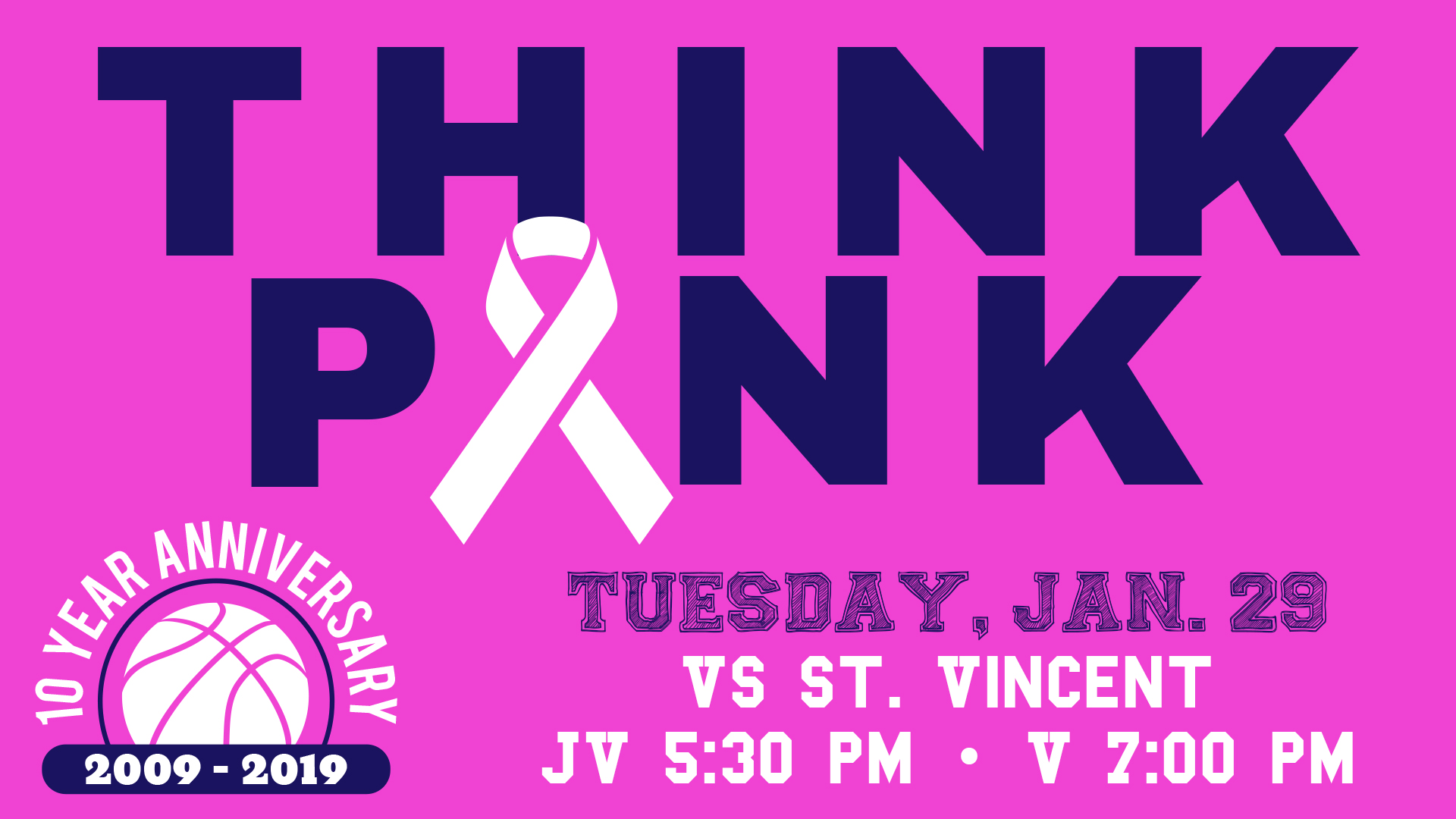 St Pius X 0th Annual Think Pink Game